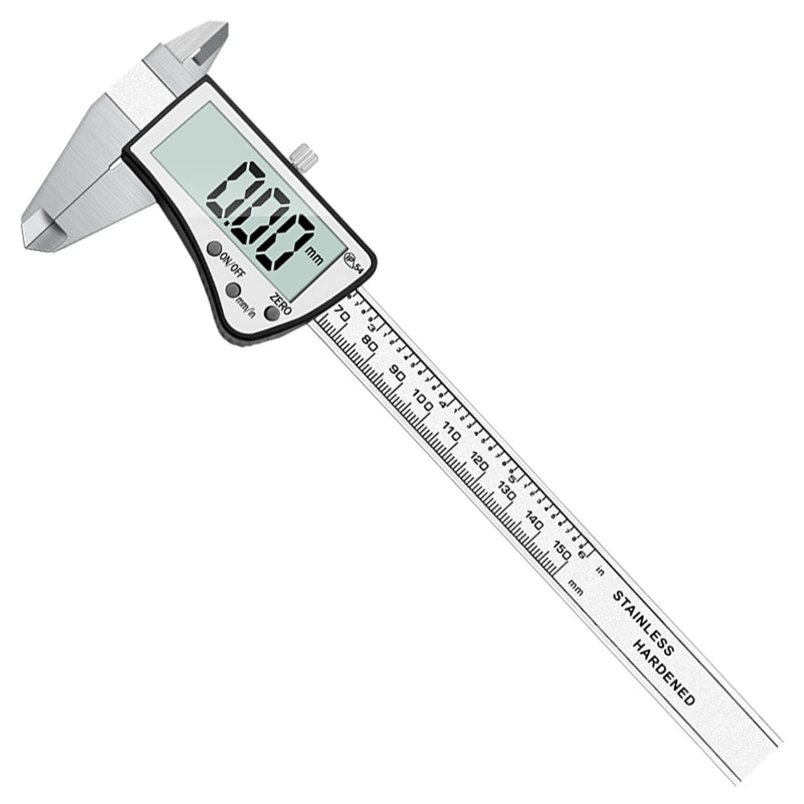 Calibrador Electrónico Digital Calibre Vernier Digital De 150 Mm, Calibrador Electrónico De Acero Inoxidable para Uso Doméstico E Industrial,Noir-0-150mm