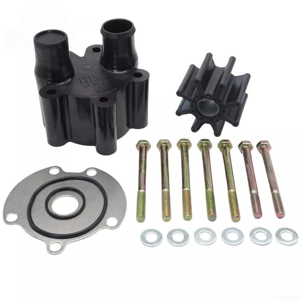 Carcasa de bomba de agua y kit de reparación de impulsor para MerCruiser Stern Drive 46-807151A14, compatible con para sierra 18-3150, para motores de 4,3 L hasta 8,2 L, incluye juntas y tornillos