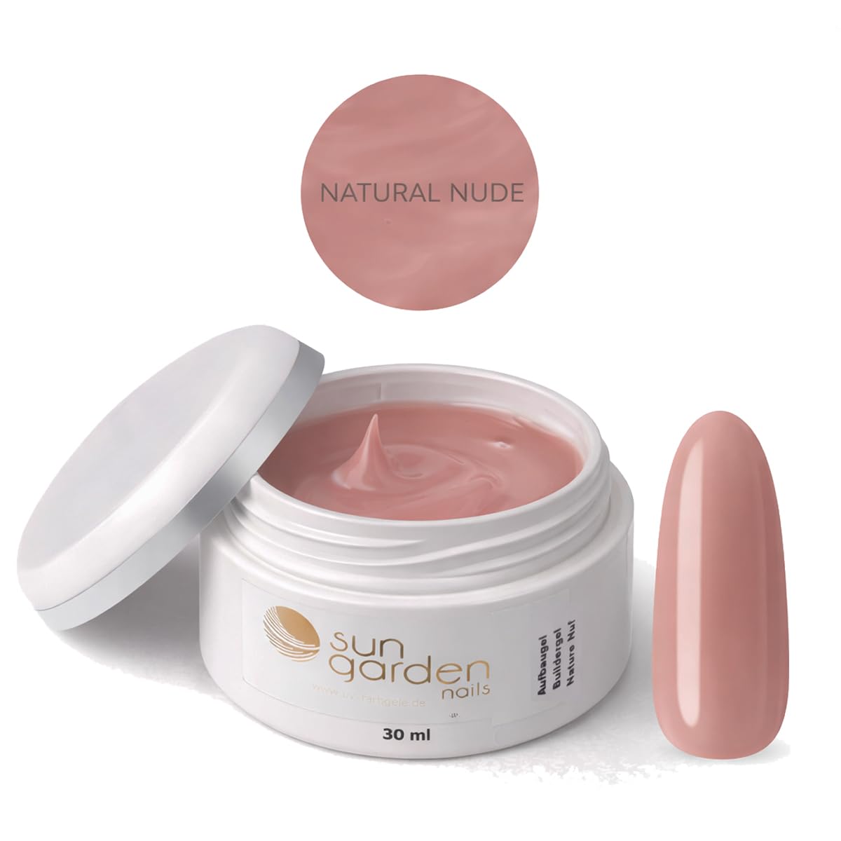 Sun Garden Nails Gel Rigenerante UV Natural Nude 30 ml – Gel Camouflage per Unghie – UV/LED Indurente per Nail Art – Gel Costruttore