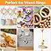10 Pcs Width Wooden Rings 2 Inch Unfinished Smooth Wood Rings Natural Wooden Ring for Crafts Circles Without Paint for Macrame Pendant Connectors Jewelry Making DIY Making Craft Ring