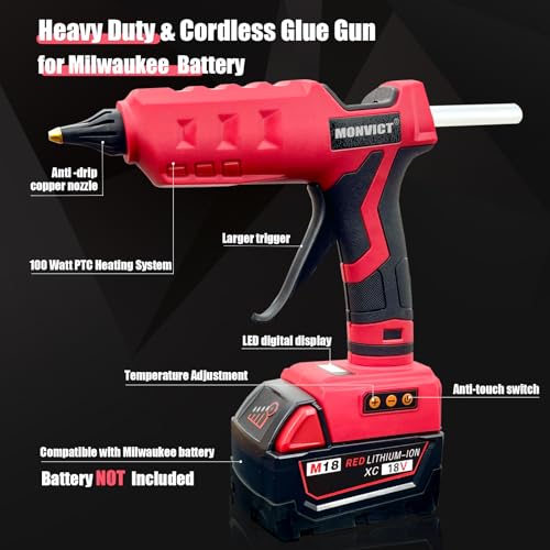 MONVICT Milwaukee 18V Cordless Glue Gun