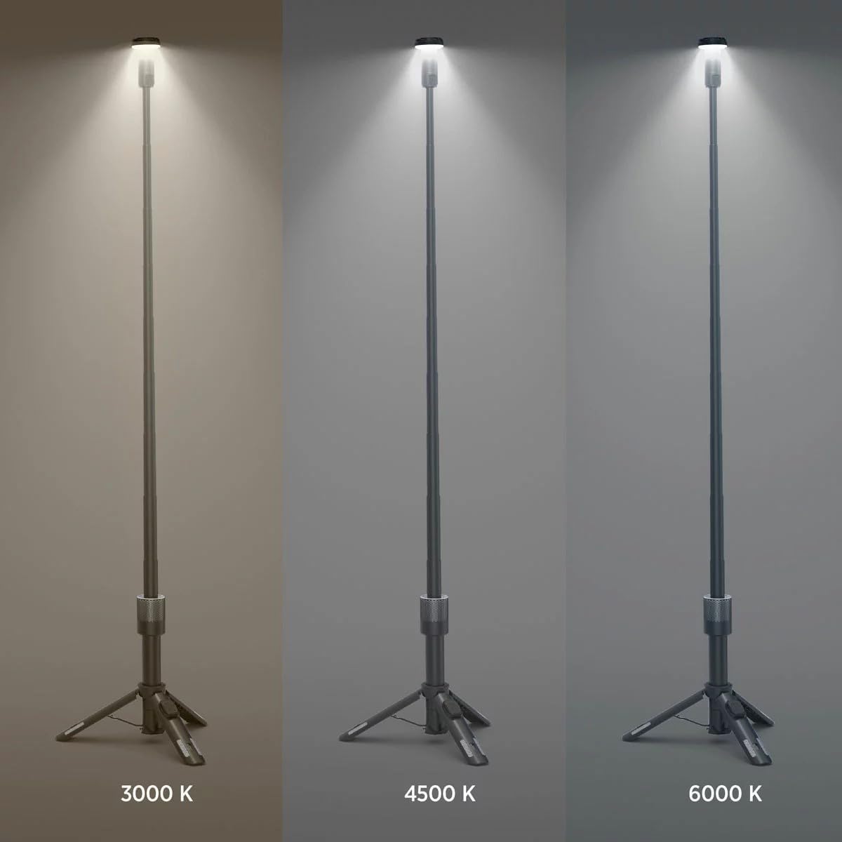 Treppiede allungabile da 2000 lumen con batteria ricaricabile e telecomando NAEM