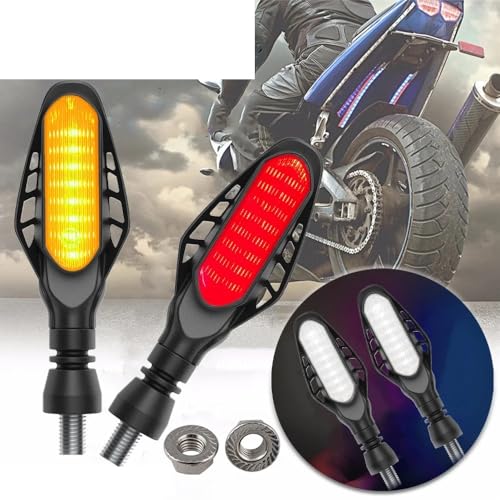 Clignotants LED moto universels résistant aux vibrations avec feu stop