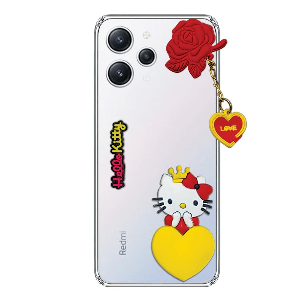 Redmi 5G Hello Kitty ステッカー付き Chaapio Back Cover for Redmi 12 | Redmi 12 Back Cover for Girls