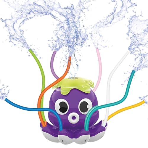 OctoSplash® Lila Sprinkler Oktopus | Wasserspielzeug für Kinder | Wasser sprühender Oktopus | Einfache Installation | Lustiges & Verspieltes Wasserspielzeug | Spiele im Freien | OriginalCorner®