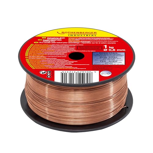 ROTHENBERGER Industrial Électrode en fil | Ø 0,6 mm ; Alimentation en gaz : CO2 et Ar-CO2 | 1 kg