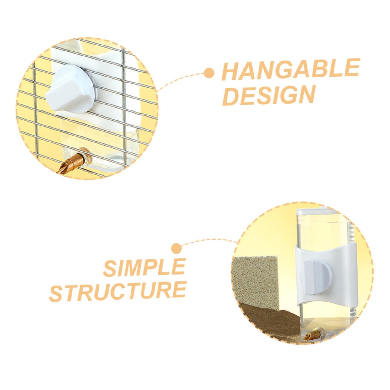 HANABASS 4 Pezzi Pappagallo Bollitore Cockatiel Contenitore Dell'Acqua Gabbia Per Uccelli Alimentatore Supporto Per Acqua Di Acqua Per Uccelli Fontana Di Acqua Per