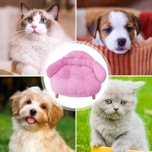 Hundestuhl – Haustiersofa | Eckhundebett | Sofas und Stühle für Hunde | Hundesofabett | Abnehmbare Couch Hundebett Hundesofa Couch | Weicher Haustiercouchstuhl, atmungsaktives Katzennestbett für das W