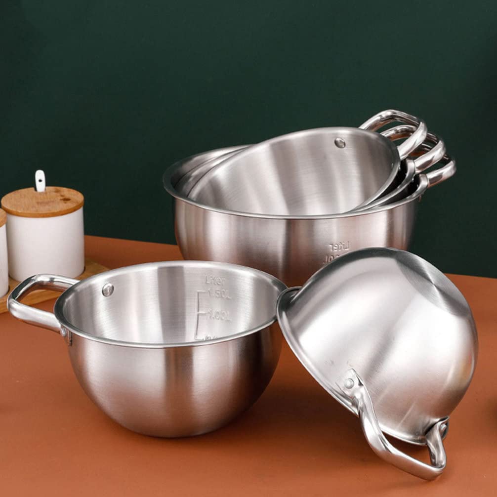 Zopnny Stainless Steel Salad Bowl, Kitchen Deep Mixing Bowl For Baking - View #2