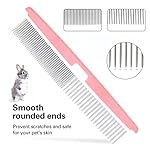 Crafterlife small animal pet grooming kit with pet shedding slicker brush, bath massage glove, pet grooming comb, nail clipper trimmer for rabbit, puppy, kitten, guinea pig, hamster, ferret (pink) 12 51uovtmagxl. Sl500. Ss150