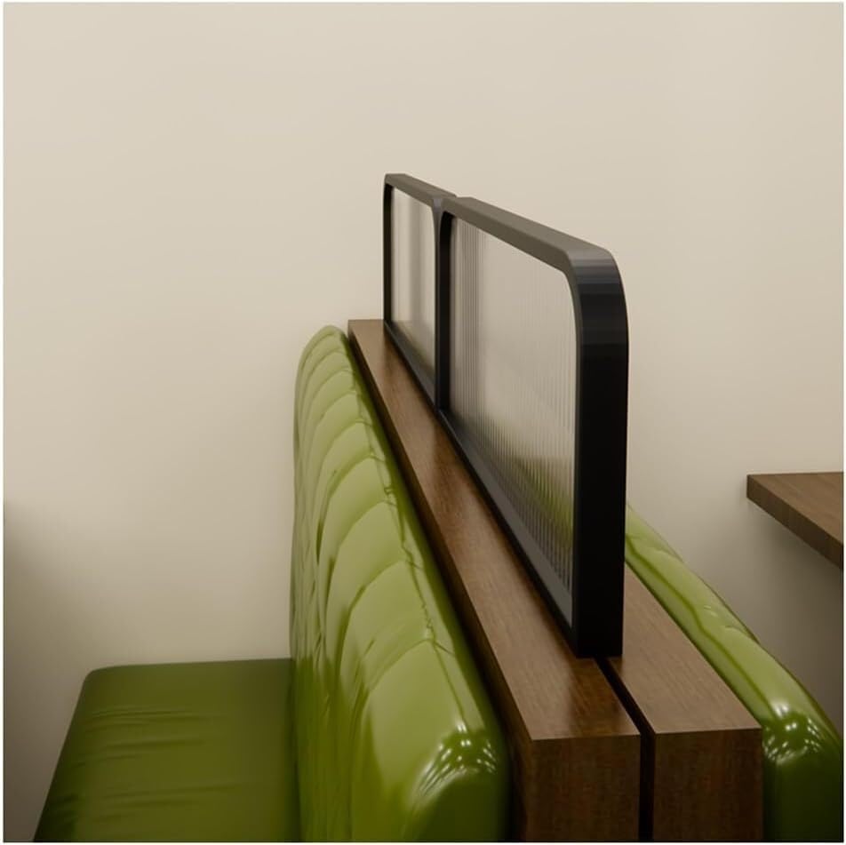 Pantalla del divisor de privacidad 110cm, partición de la encimera con el vidrio templado y el marco del acero inoxidable, separador de mesa independiente para el hotel del restaurante del escritorio