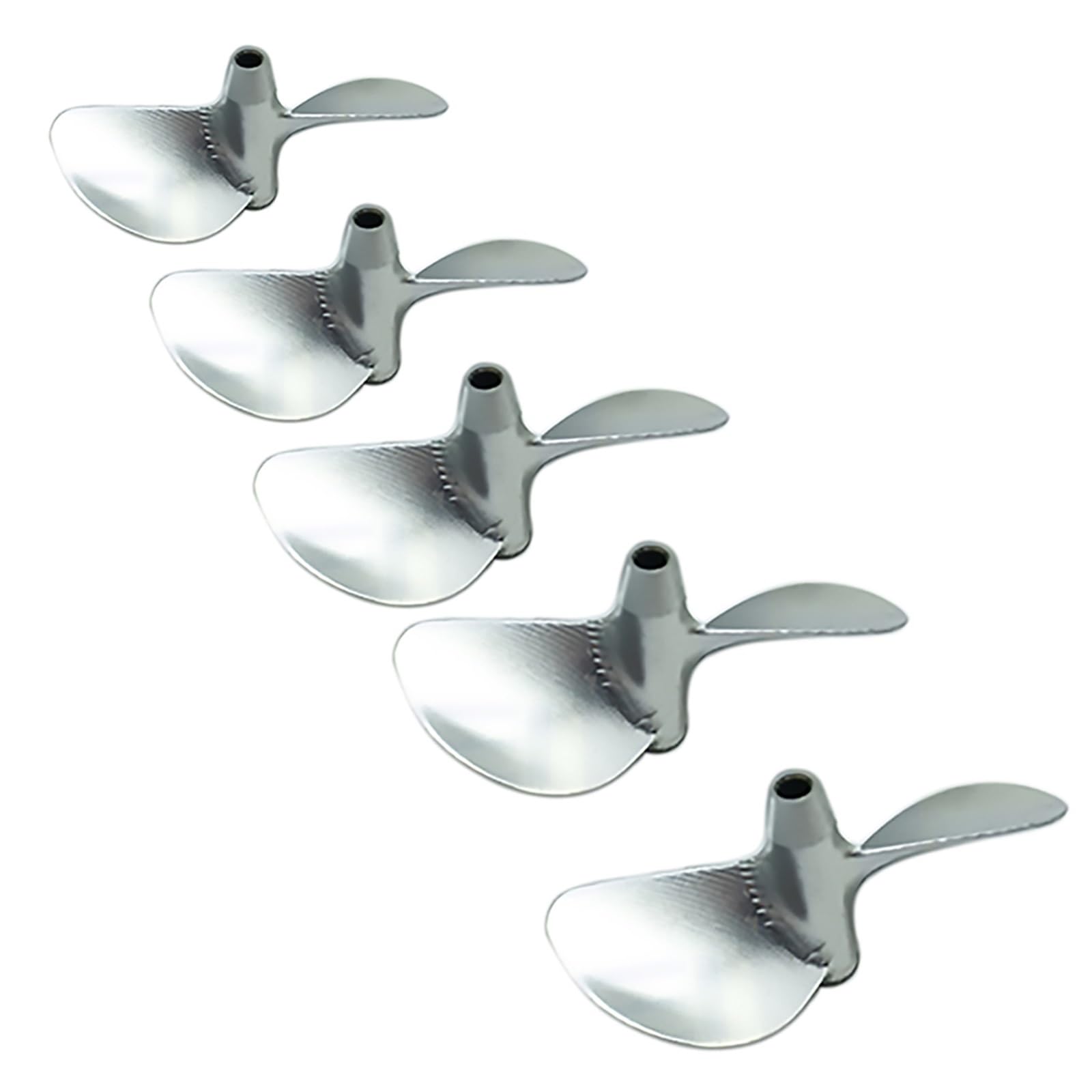 Elica In Alluminio CNC 2 Pale Per Barche RC - M4, Diametro 24-30mm, Colore Argento