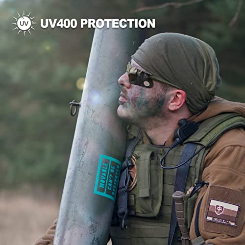 Image of xaegistac Shooting Glasses with Case-Safety Glasses Anti Fog | Z87.1 Certificated Impact Resistance Safety Glasses for Hunting Shooting Sports