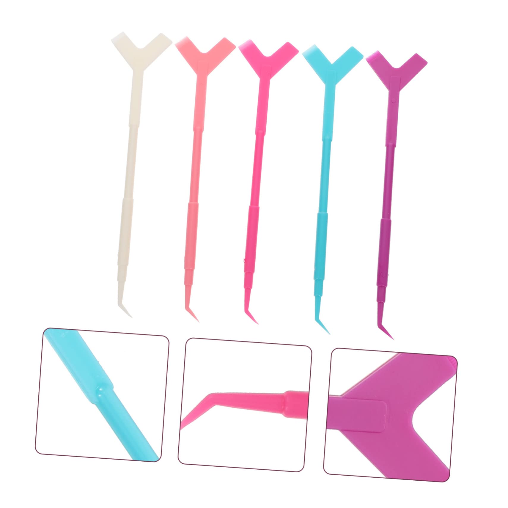 FOMIYES 50pcs Eyelash Tools Set Perm Brush Comb Separator Reusable for Lash Curl Lift