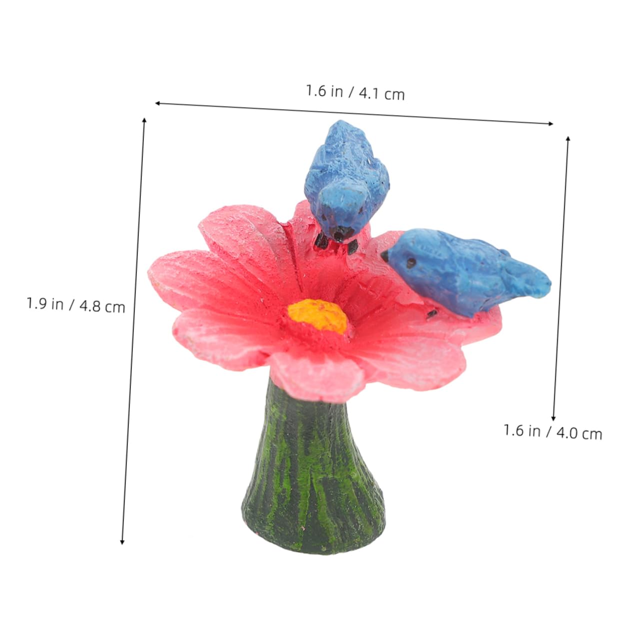 BESTonZON 10pezzi Statuette Di Uccelli Su Fiore Decorazione Miniatura Per Giardino e Paesaggio Per Arredo Da e Esterno