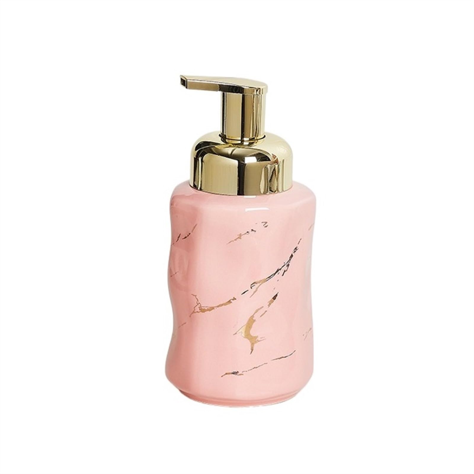 Soap Dispenser 320ml Dish Soap Dispenser for Kitchen with golden Pump Liquid Dishwashing Dispensers(Pink)