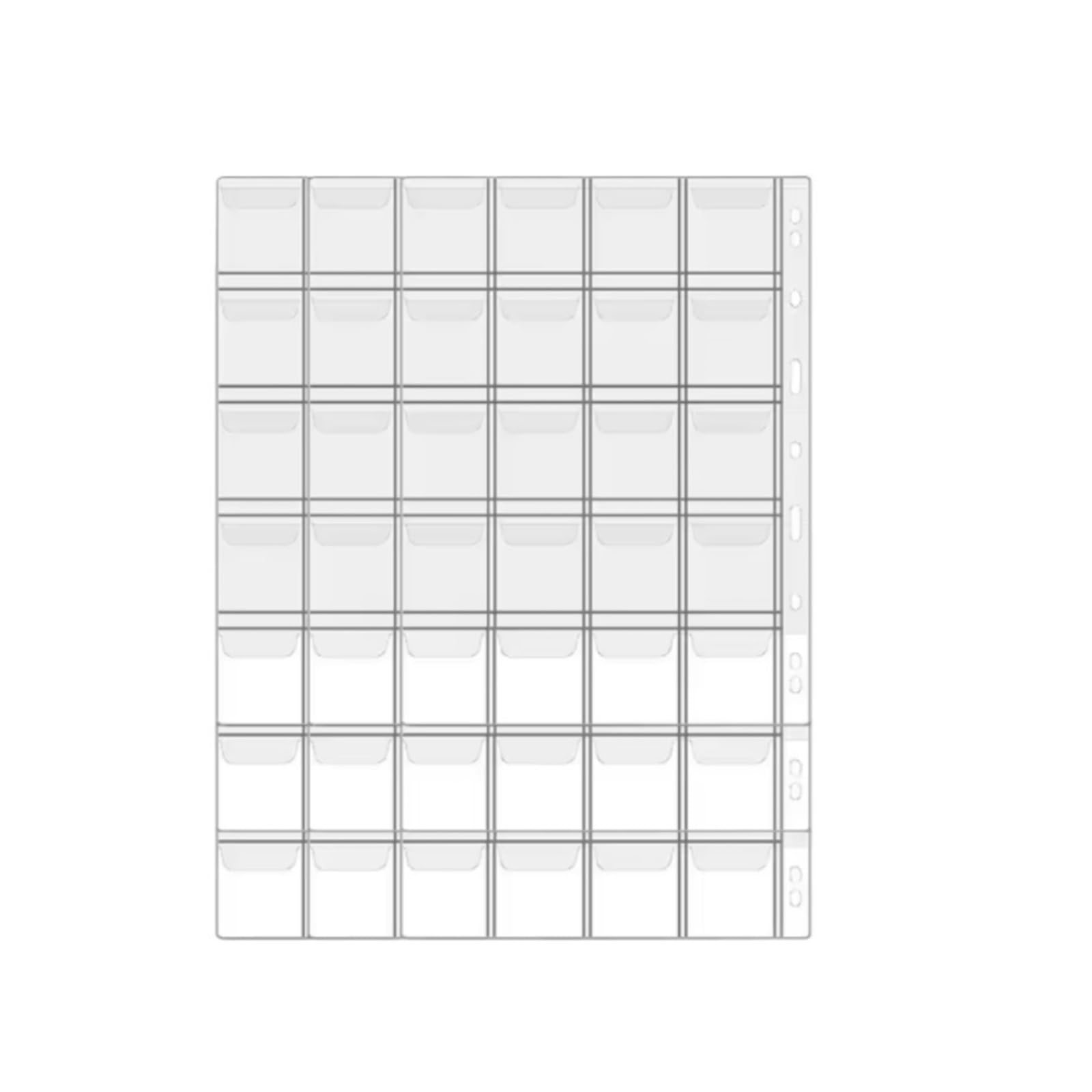 Album Monete Portable Coin Collection Set 200 30 Paper Money Panels PVC Transparent Philatelic Book Album with Zipper Protection(42 Grid 10pcs)