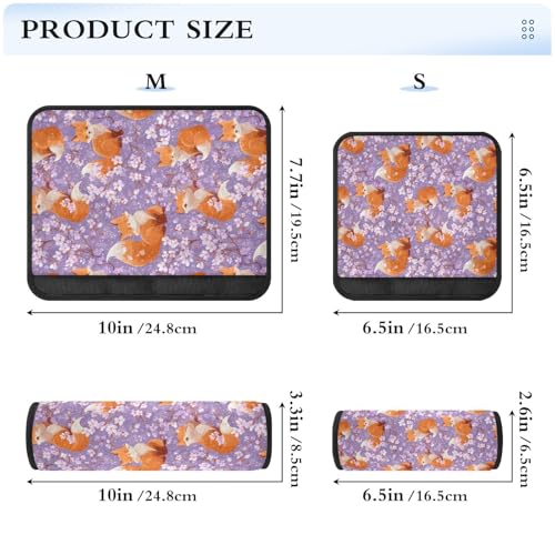 Image of 2 Pack Seatbelt Covers Seat Belt Cover Pad for Adults Boys Girls Car Seat Strap Covers Pads Cushion Universal Shoulder Strap Pad Protector for Backpack Camera Bag 10x7.7Inch Purple Sakura Blossoms and