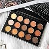 Nude Gold Eyeshadow Palette Natural Naked Smokey Warm Neutral 15 Shades, DE'LANCI Ultra-Blendable High Pigmented Matte Shimmer Matallic Long Lasting Waterproof Eye Shadow Pallet, Travel Size Makeup