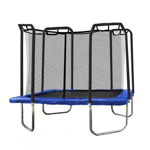 Skywalker Trampolines 14-Foot Square Trampoline with Enclosure - Added Safety Features -...