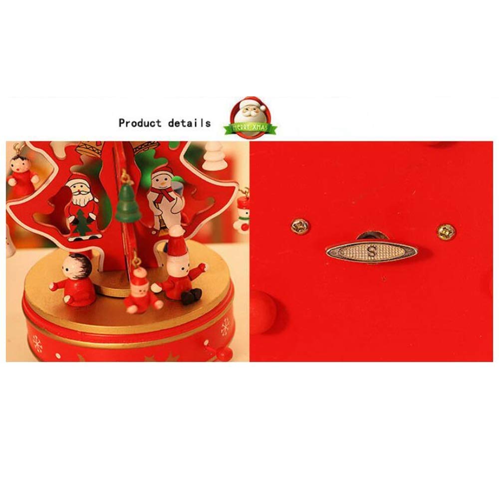 クリスマス　サンタクロース　オルゴール MUSICAL WOODEN HALL クリスマス サンタクロース オルゴール