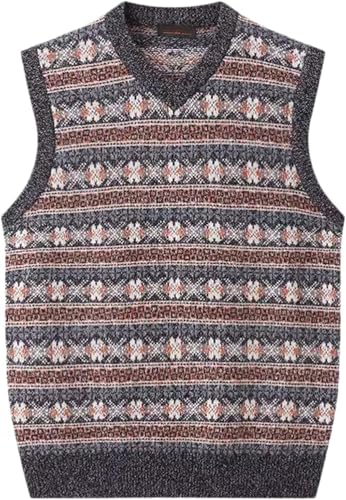Chalecos de punto para hombre cuello en V y jerséis sin mangas en talla 3XL 2