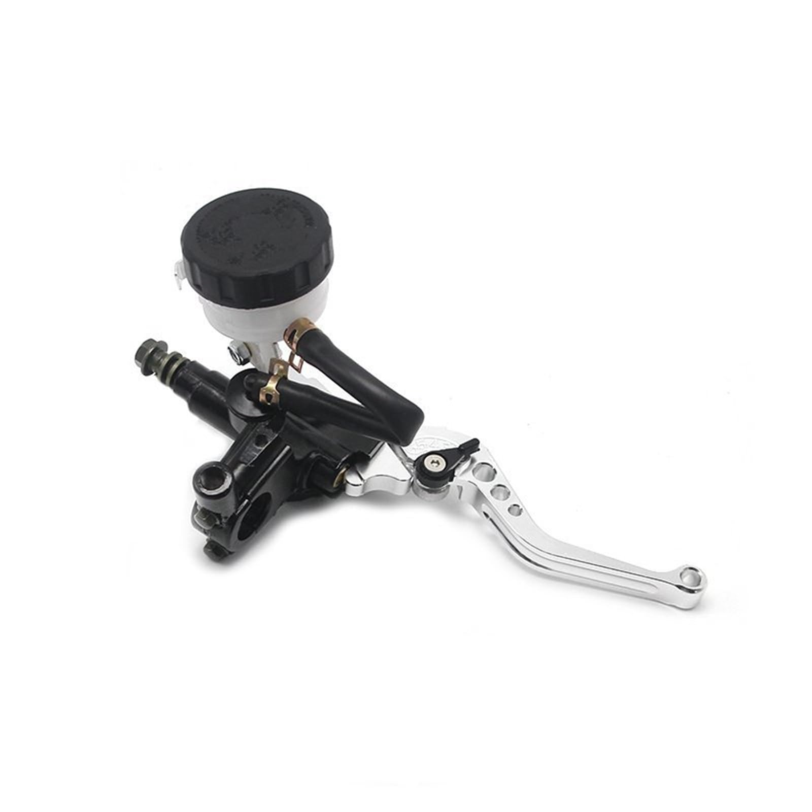 TINGYUS Motorbike Brake Lever 7/8" 22mm Motorcycle Brake Universal CNC Clutch Levers Master Cylinder Reservoir Set(Silver Right)