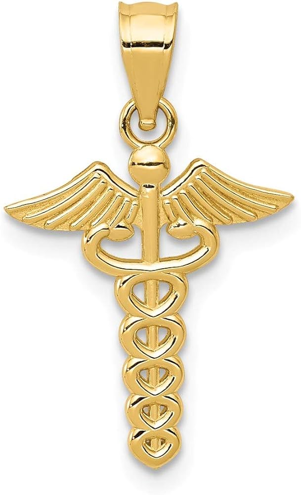 Jewels By Lux 14 K caduceo médicos Colgante