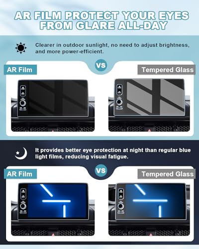Image of CDEFG 2PCS 2023-2025 2026 CR-V Anti Glare Screen Protector | for 2023-2025 2026 Honda CR-V 9-Inch Touchscreen, HD Clear 2025 2026 Honda CR-V Hybrid Accessories