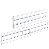WJWSKI Schubladentrenner Verstellbare Trennwände, tiefe Schubladeneinsätze Erweiterbar 27.5–52 cm Schubladenteiler, doppelseitiger Aufkleber 2er-Set Transparent Schubladen Organizer Ordnungssystem