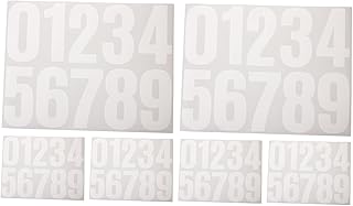 Operitacx Trash can Number Sticker 6 Sheets Sticker Trash can White Mailbox Numbers Number Decals DIY Numbers Garbage can