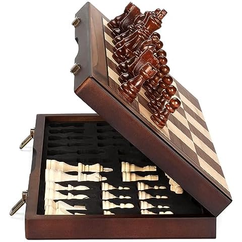 Hurdaos Magnetic Wooden Chess Set Cover