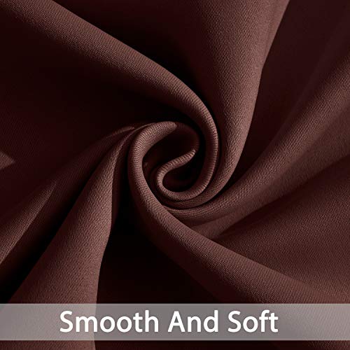 Yakamok Blackout Drapes for Sliding Glass Door - Thermal Insulated Door Blinds,Room Darkening Room Divider Window Curtain for Bedroom/Living Room(Chocolate Brown, 100 inches x 96 inches)