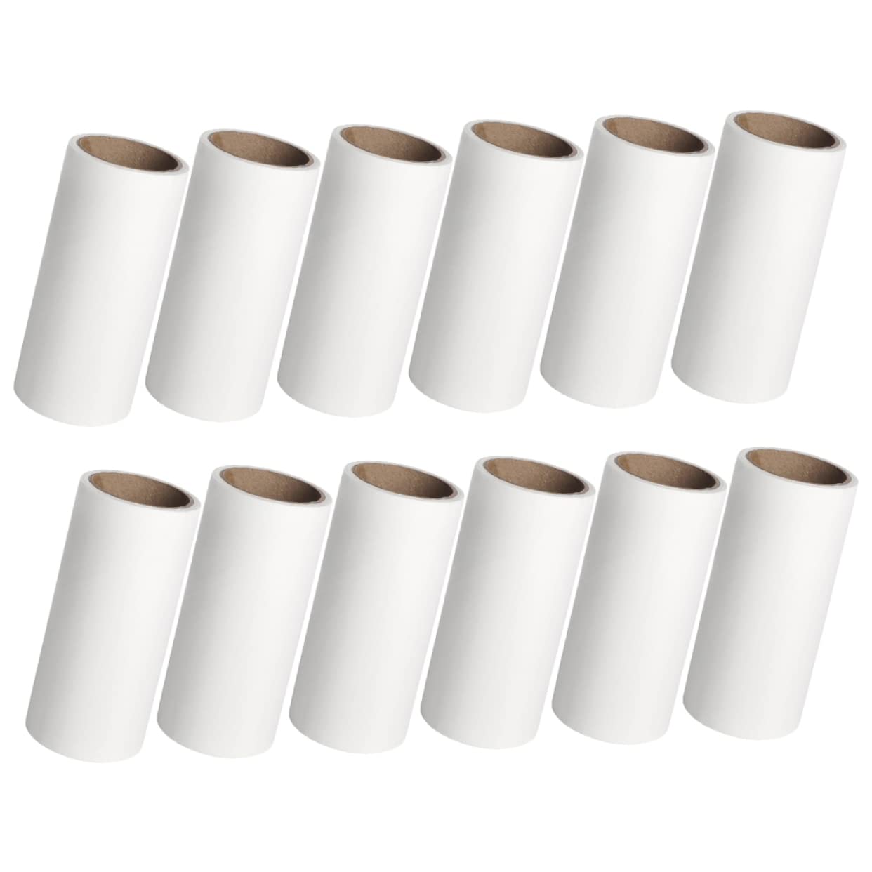 Abaodam Rouleau Anti-Peluches Multifonction 12 Pièces, Adhésif Blanc, Léger, pour Enlever Poils D’Animaux sur Canapé et Manteau, Pratique