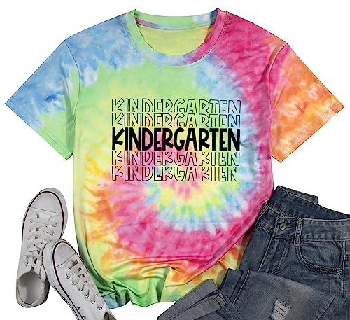 Teacher Shirts for Women: First Day of School Shirt Teacher's Back to School Outfit Kindergarten Preschool Teach Tee2