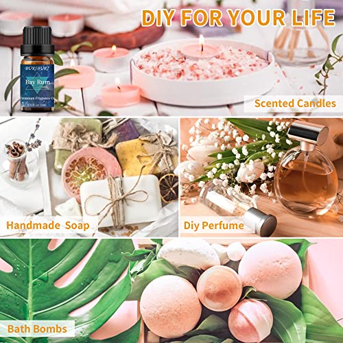 Buriburi Bay Rum Fragrance Oil Aromatherapy Essential Oil 10Ml For Diffuser, Soap Making Candle Making (Bay Rum) #TOP5