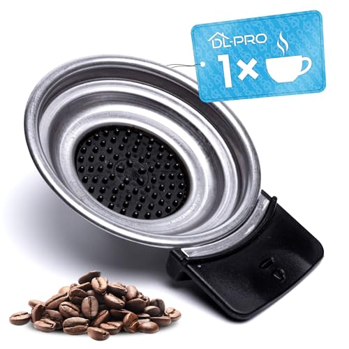 DL-pro Porte-dosette Adaptateur dosette Support dosette pour 1 tasse Accessoire pour machine à café cafetière compatible avec Philips 422225944210 422225944211 CRP100/01 CRP10001