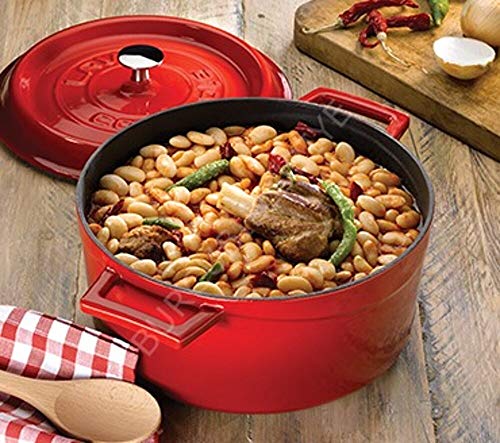 LAVA Cookware LV Y TC 28 K2 pirofila Rotonda, Diametro 28 cm, in ghisa, Colore: Rosso