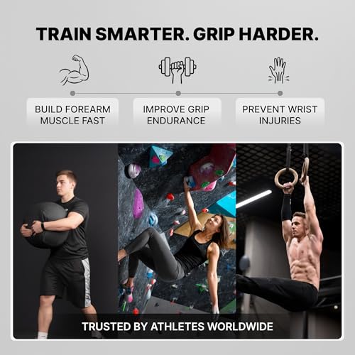 Image of DMoose Fitness Forearm Strengthener & Wrist Roller - Non-Slip Thicker Handles, 35 inch Durable Nylon Strap - Grip Trainer for Wrist, Hand & Forearm Muscles - Arm Exerciser for Strength Training & Rehab