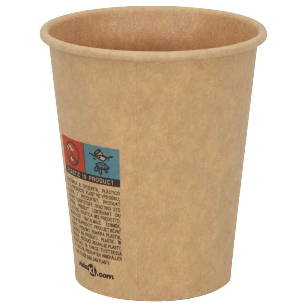 Tazze da caffè in carta 1000 pezzi 8oz 200ml Marrone Bicchieri usa e getta Tazza per caffè, Cureaux ed eventi