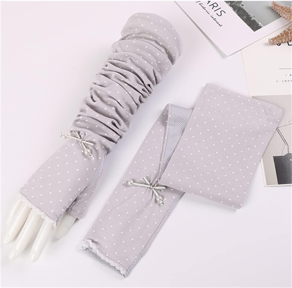 HBJWOV Long Driving Arm Sleeves Women's Breathable Cotton Thin Sleeves Fingerless Arm Sleeves(D)