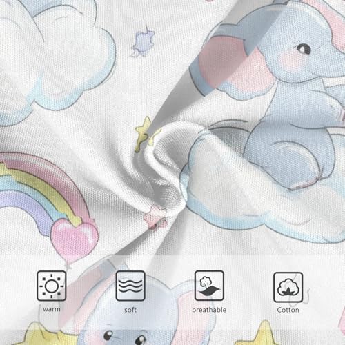Cute Elephants Rainbow White Girls Underwear Toddler 2t Cotton Cute Panties Girl Animal Kids Undies Briefs3