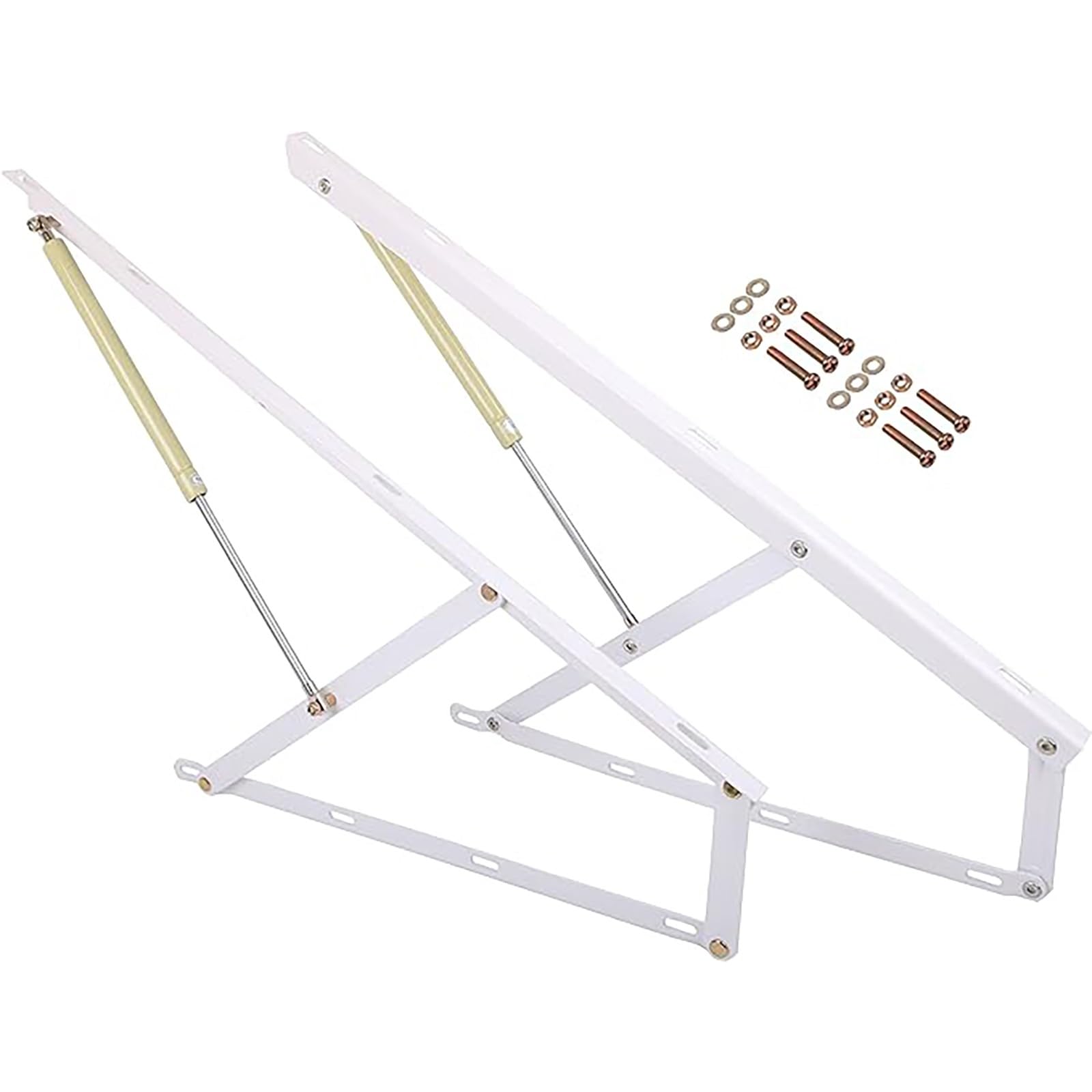 GDHKDDFL Hydraulic support rods for furniture cabinet doors 1 Pair Heavy Duty Hydraulic Bed Mechanism Storage Lift, Gas Spring Kit(Wit,110cm/3.6ft)