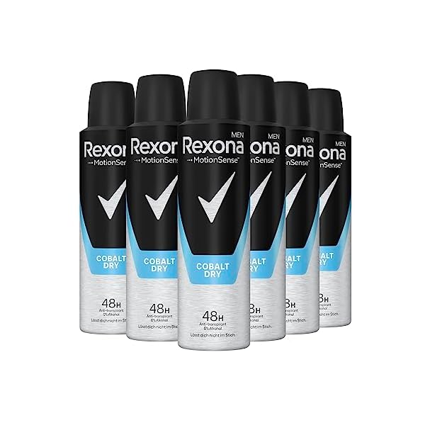 Rexona Men MotionSense Deo Spray Cobalt Dry - Anti-Transpirant mit 48 Stunden Schutz gegen starkes Schwitzen und Körpergeruch - 150 ml (6er-Pack) – Bild 3