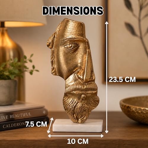 Image of CraftVatika Home Decoration Items for Living Room Decoration Items for Bedroom, Human Face Art Abstract Sculpture, House Warming Gifts New Home Decor Shelf Corner Showpiece, Aesthetic Home Decor Items