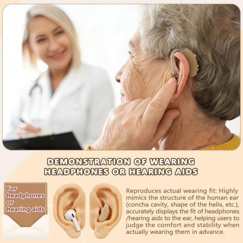 Image of 1 Pair Silicone Ear Model, Human Ear Model,Realistic Body Ear for Earrings Display,Ear Piercing Teaching,Exercise Display Props