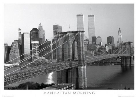 Poster New York Manhattan Morning grand format déco bureau inspirante