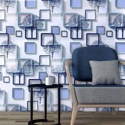 Image of SARVATRAY Heat Resistant, Oil Proof Kitchen Stickers - Wall Vinyl Sheet, 1.5 X 9.5 SQ FT (3 M Rectangle Blue WS)
