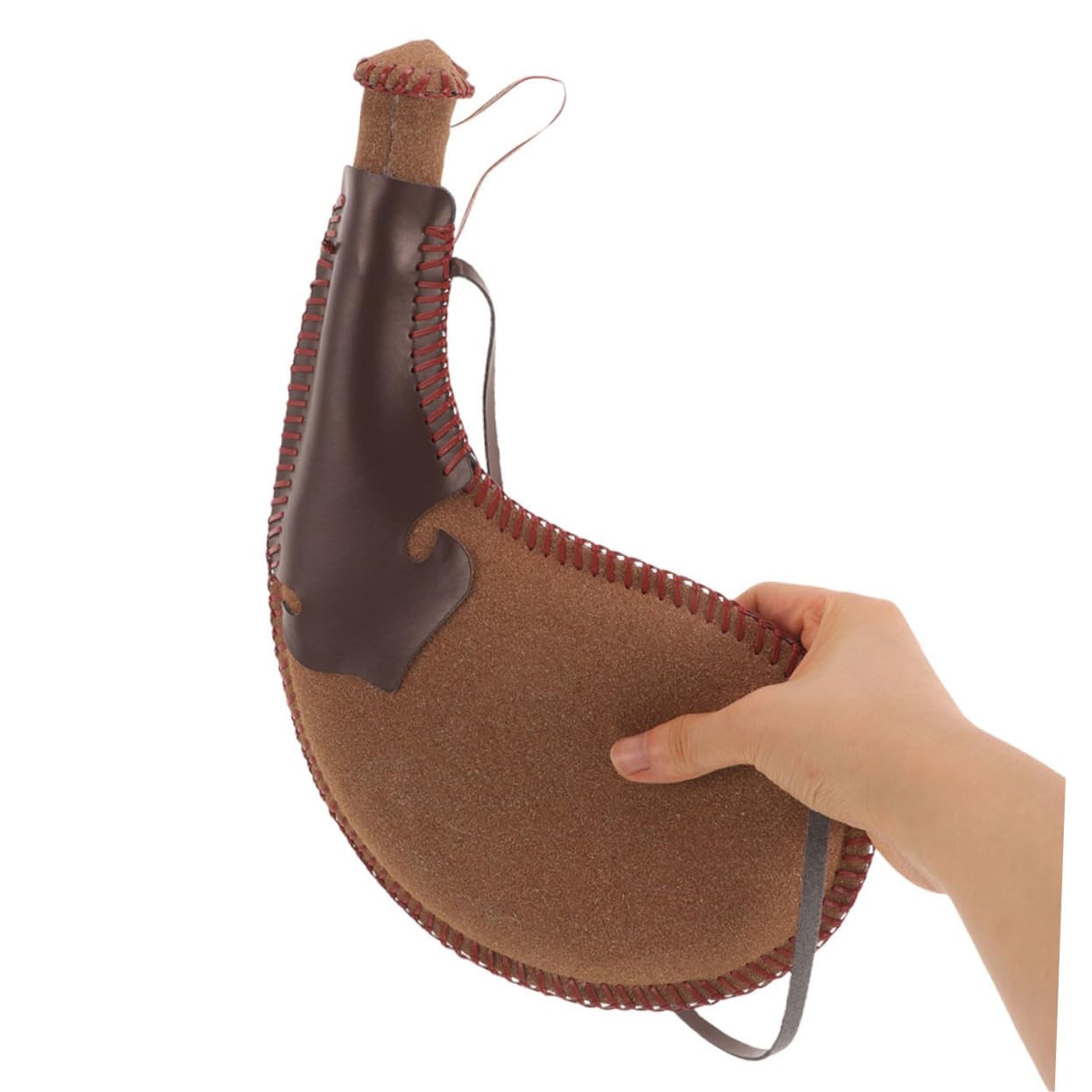 Poche à Eau Ancienne Portable en Cuir, Style Historique pour Camping