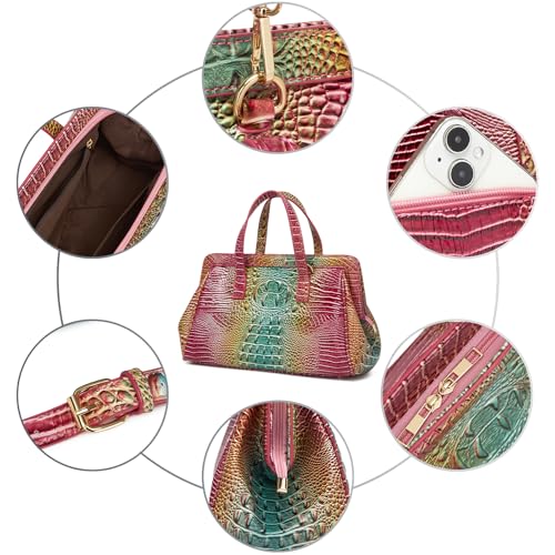 Image of Makcr Joacbv Women Fashion Crocodile Print Handbag Shoulder Satchel Top Handle Crossbody Bag